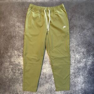 Nike Mens Olive Green Sportswear Woven Chino Tapered Jogger Pants Size L